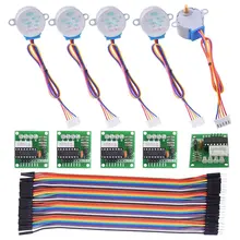 Miroad Stepper Motor for Arduino 5 sets 28BYJ-48 ULN2003 5V Stepper Motor + ULN2003 Driver Board + Better Dupont Wire 40pin K67