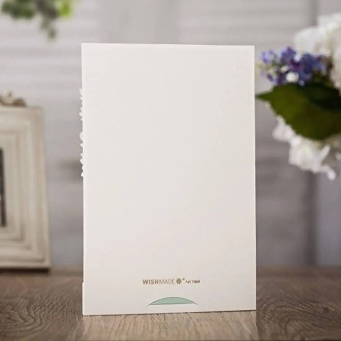  50Pcs White Bride GroomTree Laser Cut Wedding Invitations Card with Envelope and Blank Mint & Pink  - 32989537133