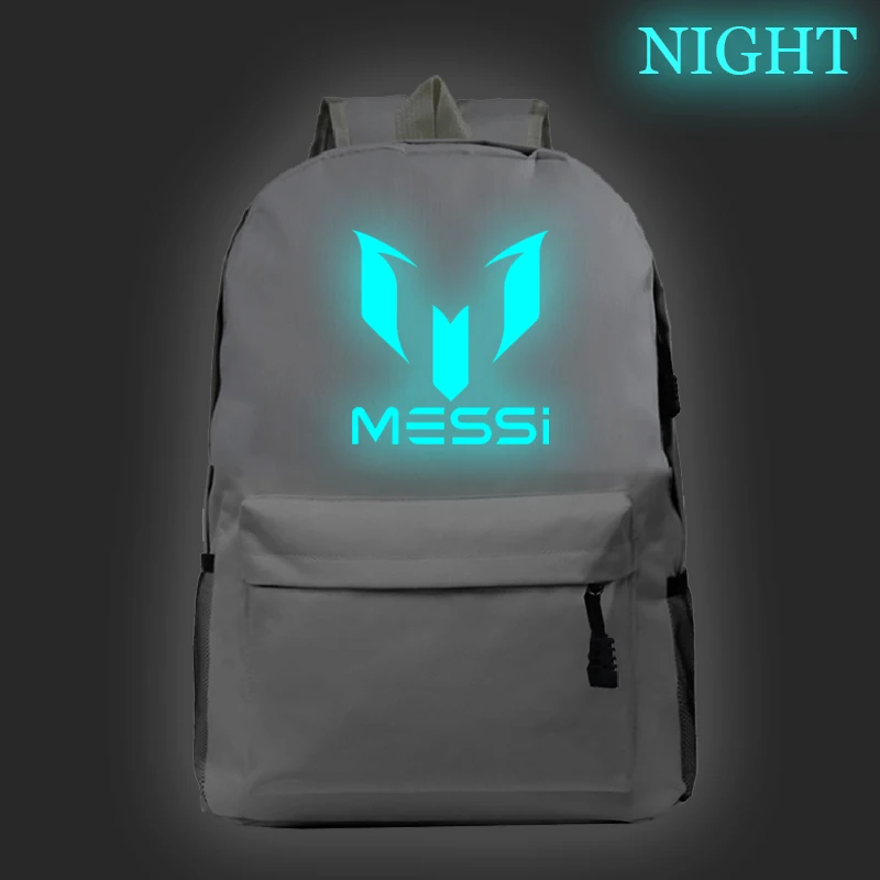 6 Messi светящийся школьный рюкзак для мальчиков и девочек, школьный рюкзак, красивый рюкзак с принтом Месси, повседневный рюкзак - Цвет: 6