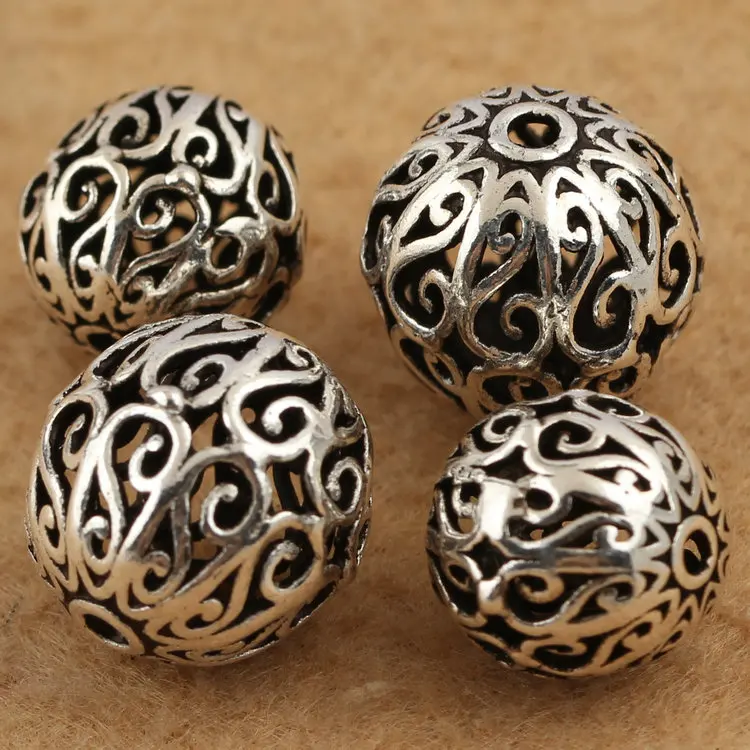 100 925 Silver Jewelry Beads Pure Silver Good Luck Symbol