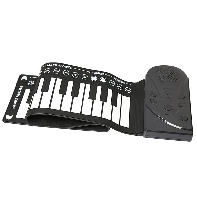 

Hot Portable Flexible Digital Keyboard Piano 49 Keys Tones Rhythms Electronic Roll Up Piano Toys MCK99