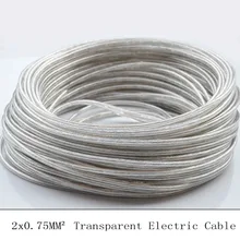 5/10 м 2 ядра 0,75 мм ламповый переключатель провода прозрачный ПВХ изолированный Электрический кабель подвесной светильник лампа линия винтажная Лампа Шнур