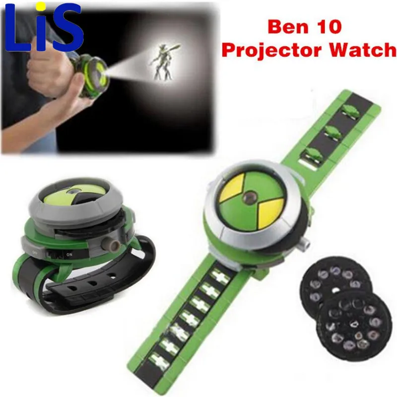 

(Lis) Hot ben 10 omnitrix watch Style Kids Projector Watch Japan Genuine Ben 10 Watch Toy Ben10 Projector Medium Support