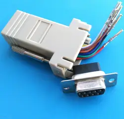 DB9 женский RJ45 Модульный адаптер проводом с нуль-модемный db9 к rj45 консоли адаптер