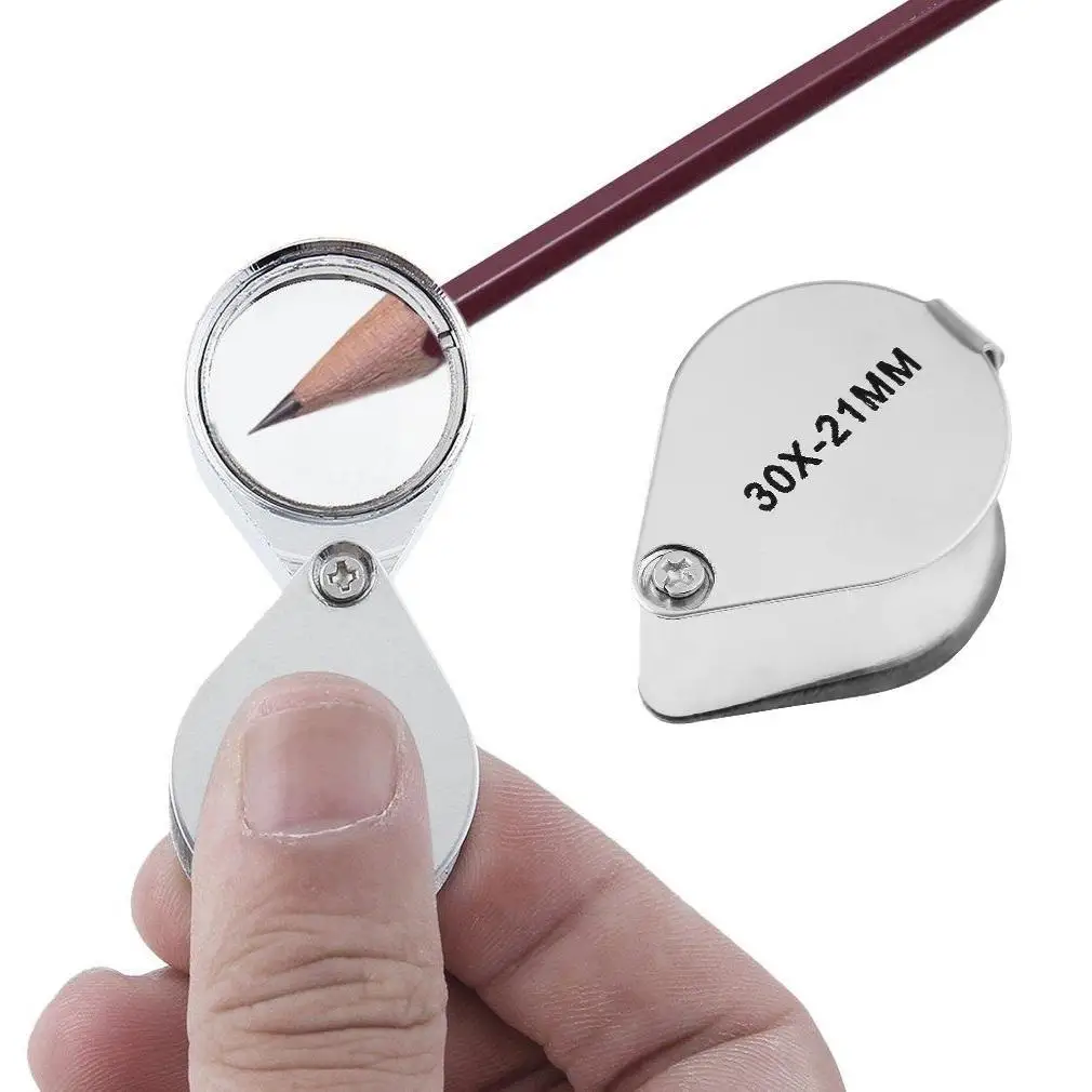 30X Glass Magnifying Magnifier Jeweler Eye Jewelry Loupe Loop Handheld Tool A609Magnifiers