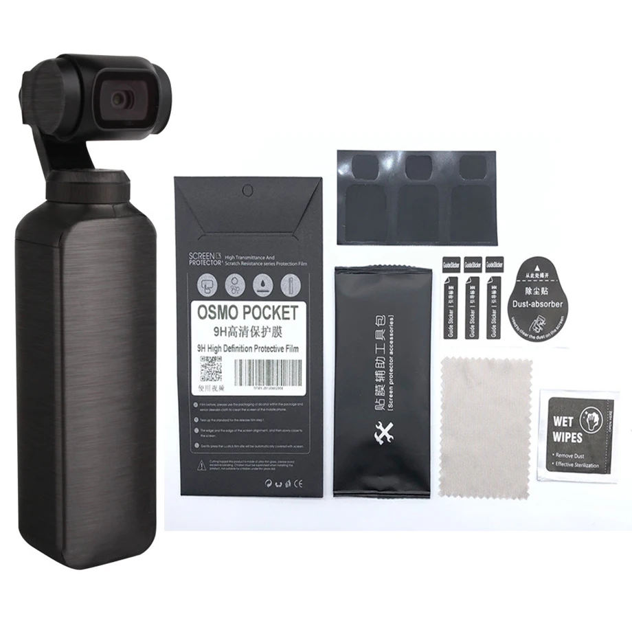 DJI OSMO POCKET Protective Film Stickers Skin Decal and 3+3pcs Screen Film Camera Lens Protective Film for OSMO POCKET-6