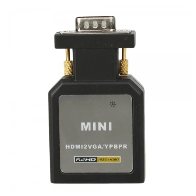 

2 pcs of MOOL HDV M618 Mini HDMI To VGA Ypbpr SPDIF Audio Converter Adapter Mini HDMI to VGA+Ypbpr Switch Audio and 3.5 mm Black