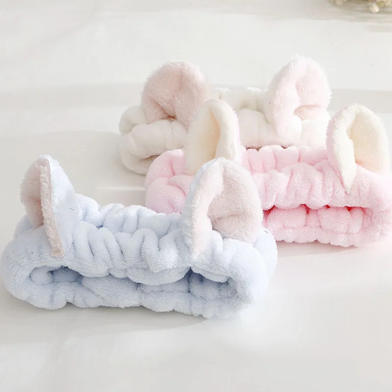 

1pc Cat Ears Headbands for Cute Girls Elastic Makeup Face Washing Headband Hairdo Facial Mask Headwrap Hairband Hair Accessory