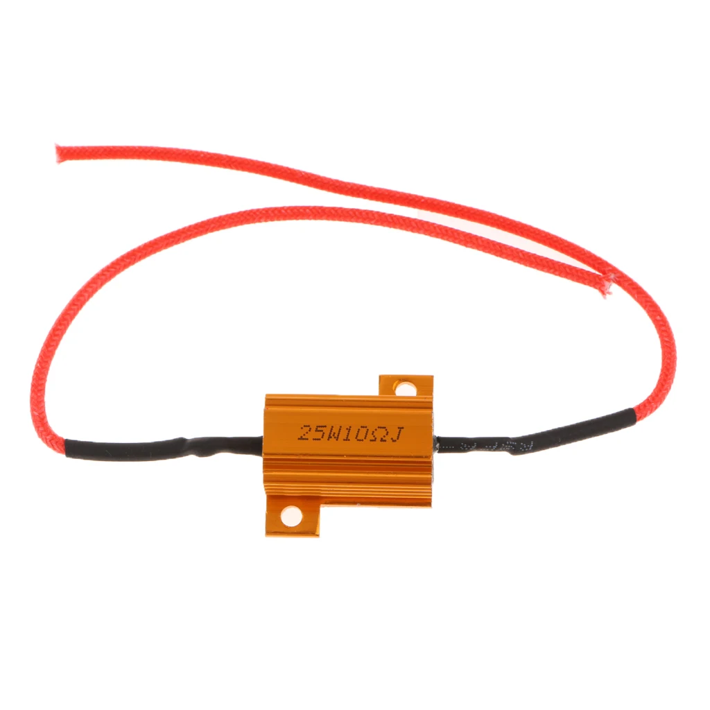 1 Pair 12V 25W 10Ohm Load Resistor To Fix Turn Signal  Flash Car Accessories
