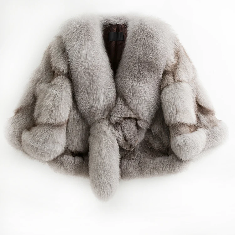 Cheap AYUNSUE Natural Fox Fur Coat Female Jacket Winter Jacket Women Clothes 2019 Cape Coat Women Luxury Outwear Abrigo Mujer MY3528 1