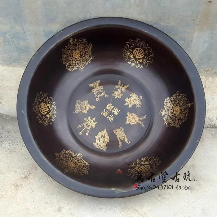 

Crafts statue Pure copper pots sink wash basin wash basin wedding pots household items decoration