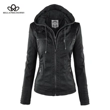 Чудо-размера плюс, новинка, весеннее пальто, горячая куртка, женские толстовки, зима, осень, мотоциклетная куртка, черная верхняя одежда, искусственная кожа, куртка из искусственной кожи