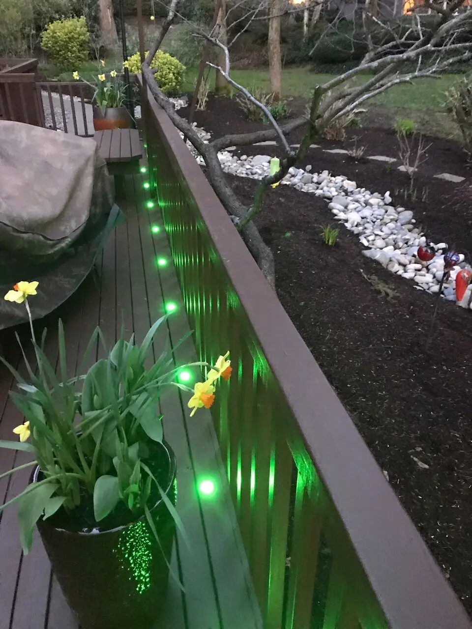 D45 10pcs/Set 45mm Outdoor Garden Landscape Stair Pathway Kickboard FVTLED