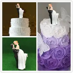 Поцелуй на торт Жених и невеста Свадебный Торт Топперы Топпер смолы ремесло аксессуары для украшения торта