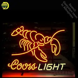 Неоновая вывеска Coors Light Омар неоновый свет знак Ручной Настоящее Стекло трубы Индивидуальные Логотип Бизнес ретро неон лампы для продажи