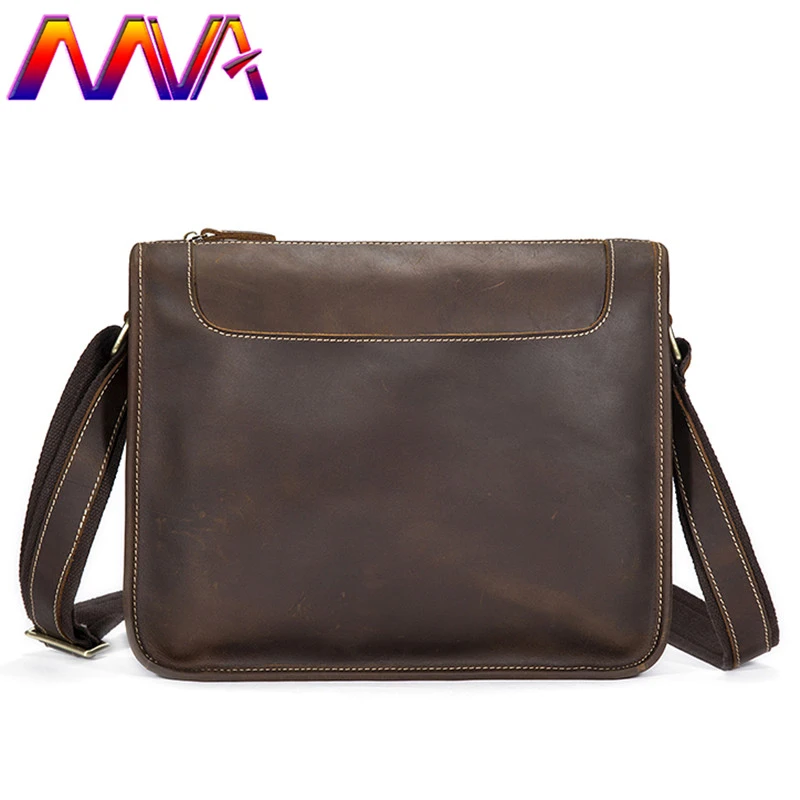 

MVA Newly design cross shoulder bag with quality genuine leather men shoulder bag for fashion business men messengers bags