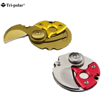 

Tri-polar Portable Mini Folding Blade Knife Outdoor Tool Small Coin Pocket Knife Keychain Multitool Key Chain Survival Hand Tool