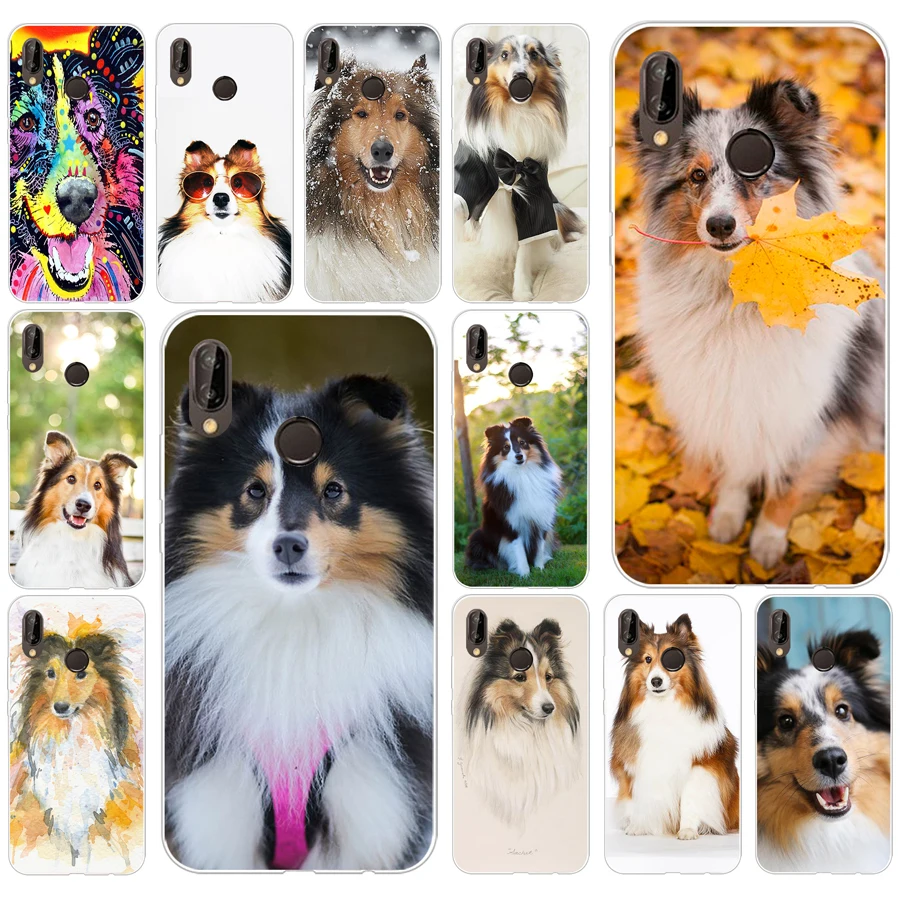 

165AQ sheltie Soft Silicone Tpu Cover Case for huawei Nova 3 3i p smart