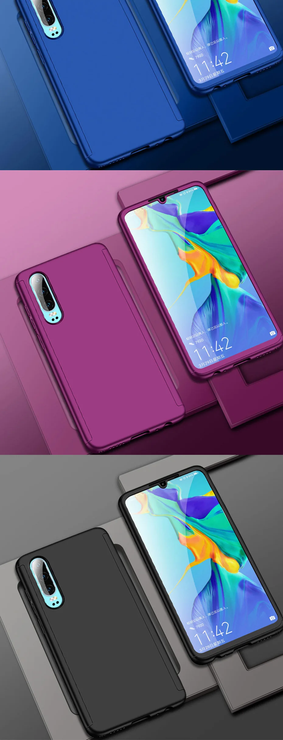 Luxury 360 Full Cover Case For Huawei Y9 Y7 Prime Y6 Pro Protective Case For Huawei Y7 Y6 Y5 P smart Z Phone Case