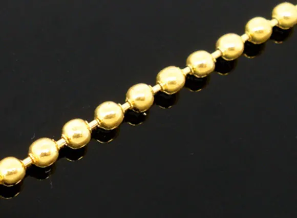 DoreenBeads 800 см золотой цветной шарик цепи результаты 2 мм Диаметр. (B04259) yiwu|chain findings|color