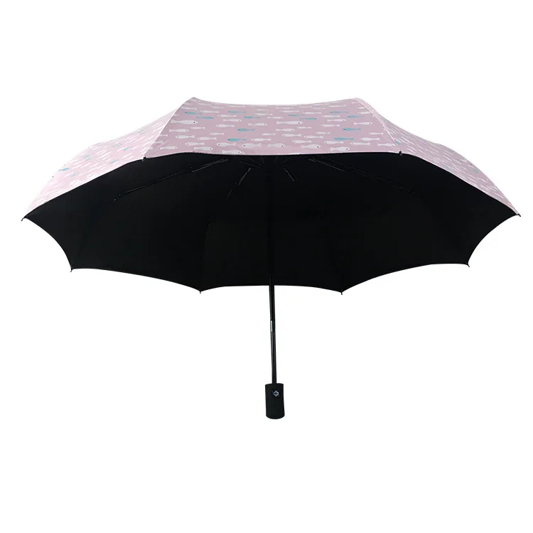8K Ветрозащитный складной автоматический зонт от дождя для женщин, роскошный большой Ветрозащитный зонтик от дождя для мужчин с черным покрытием - Цвет: Pink
