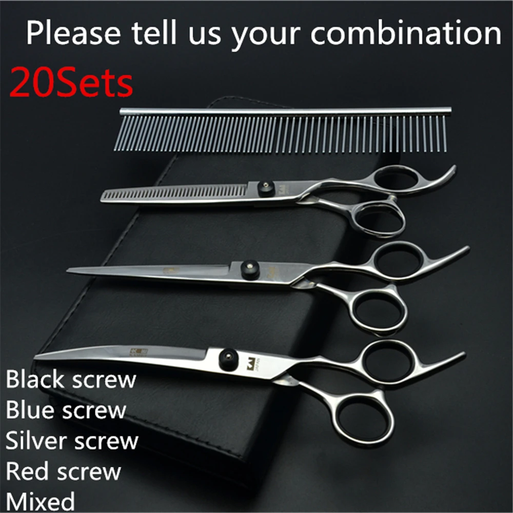 20Sets Suit 6.0" Japan Kasho Scissors for Dog Grooming Steel Comb+