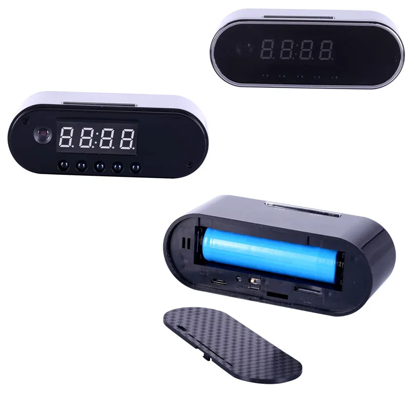 

1080P H.264 Table Clock Camera Alarm Setting Mini Camera IR Night Vision Wifi IP Clock Camera Mini DV DVR Camcorder Wifi Cam