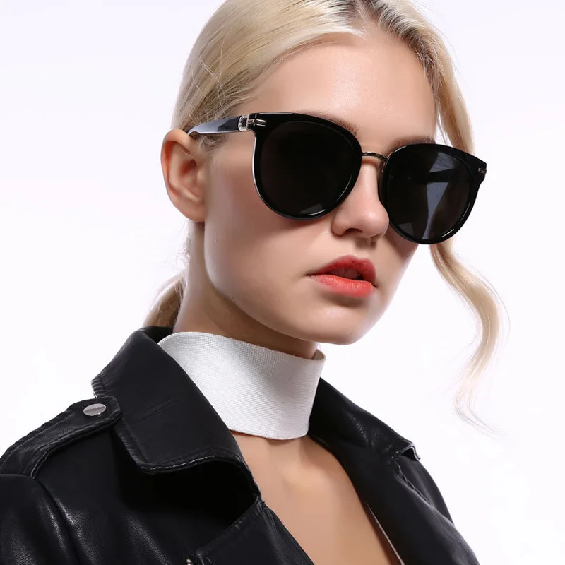KEITHION Fashion Polarized Sunglasses Women Transparent Frame Cat Eye Sun Glasses Vintage Retro Oculos Ladies UV400