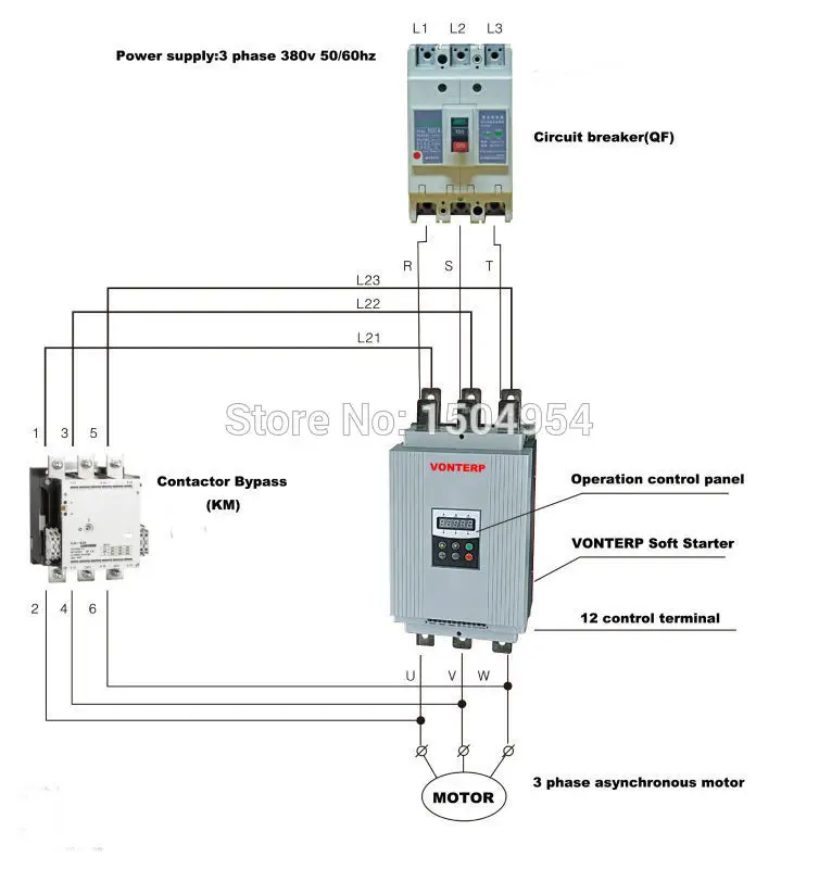 soft starter wiring