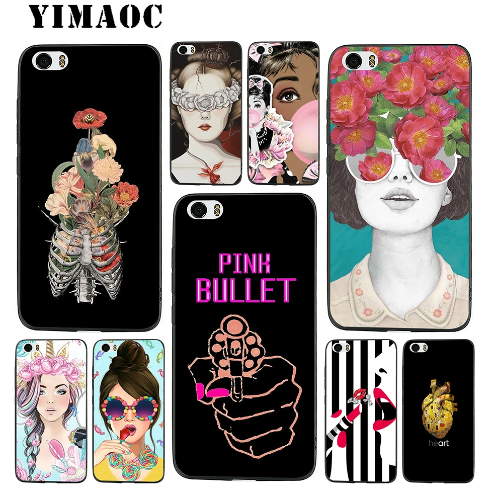 YIMAOC Girl Vogue Rose Makeup Soft Silicone Case for Xiaomi Redmi Note 9 Mi 8 Se 7 6 6A A1 A2 4X 4A 5A 5 MAX 3 MiA1 |