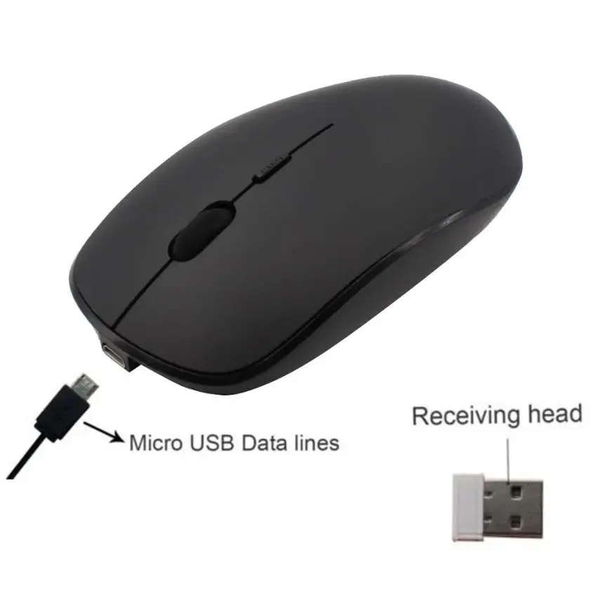 

Wireless Mouse Rechargeable 2.4GHz Wireless Optical Sensor Mouse Mice+USB Receiver Laptop PC LOL Gaming Mouse #Zer