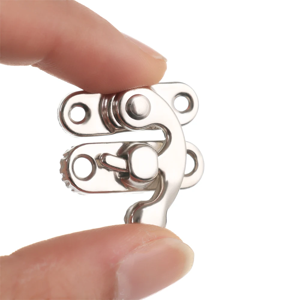 10Pcs Vintage Metal Hardware Furniture Wooden Box Mini Leather Bag Decorative Latch Clasps Lock Padlock Hasp Screws furniture hardware toggle latches jewelry box hasps decorative latches