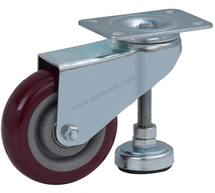 колесная опора для стола трансформера h100mm. колеса с регулировкой высоты. 000. колеса с регулировкой высоты. поворотная подпружиненная колесная опора 9850itp200p63.