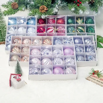 

12pcs 6cm Christmas Hanging Ball Ornaments Christmas Tree Decorations for Home 2020 New Year Decor Noel Pendants Accessories