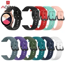 20 мм мягкий силиконовый ремешок для часов samsung Galaxy Watch Active 42 мм gear S2 спортивный водонепроницаемый женский мужской браслет R500