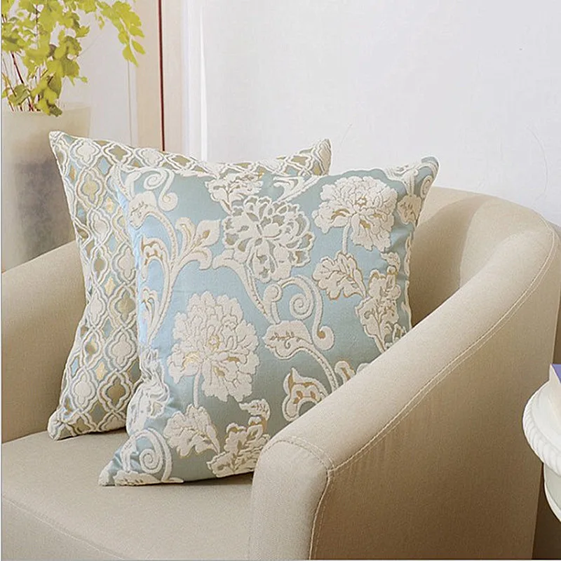 

Luxurious European Chenille Jacquard Pillow Cover Home Decor Geometric Cushion Cover Decoration Pillowcase decorative pillowsham
