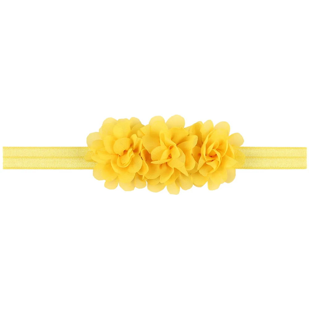 Chiffon Flower baby girl headband Infant hair accessories Tie bow newborn Headwear tiara headwrap Gift Toddlers bandage Ribbon crochet baby accessories Baby Accessories