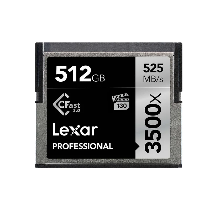 Lexar 3500X CF карт 525 МБ/с. 64 Гб 128 256 512 CFast 2,0 профессионалами Камера флэш-карты памяти 3D 4K видео памяти - Емкость: CF-3500X-512GB