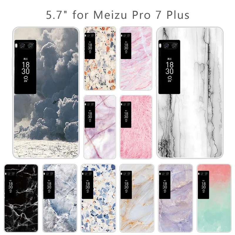 Чехлы для телефонов Meizu Pro 7 Plus чехол на заднюю панель с каменным рисунком Fundas