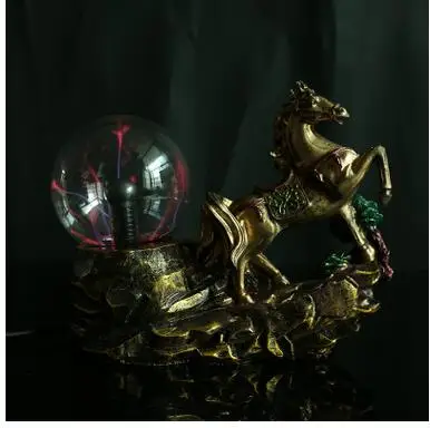 Explosive resin horse first ion electrostatic induction magic ball personality creative craft gift setting piece factory outle | Дом и сад