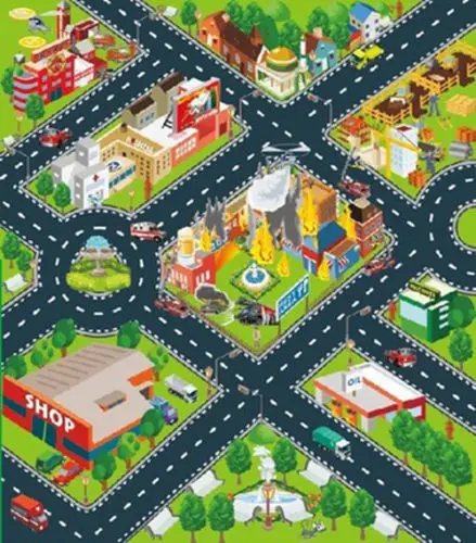 70-80cm-Nonwoven-Carpet-Baby-Kids-Children-Toy-Speedway-Farmer-Crawling-Carpet-Rugs-Floor-Mat