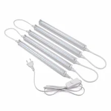 5 шт./лот светодиодные лампы для выращивания 660nm красный и 450nm синий полный спектр светодиодные лампы для роста растений цветок, AC85-265V вход, переключатель провода