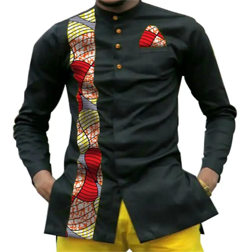 Handsome Mens Clothing African Dashiki Clothes Tops Fashion Print ...