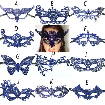 

11 Style Hot Sales Sexy Lady Lace Mask Cutout Eye Mask For Masquerade Party Fancy Dress Costume Halloween Ball Prom Fancy 1PCS