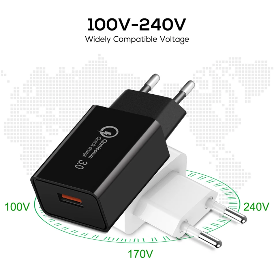 Зарядное устройство для путешествий 18 Вт быстрое зарядное USB Apple iphone быстрая