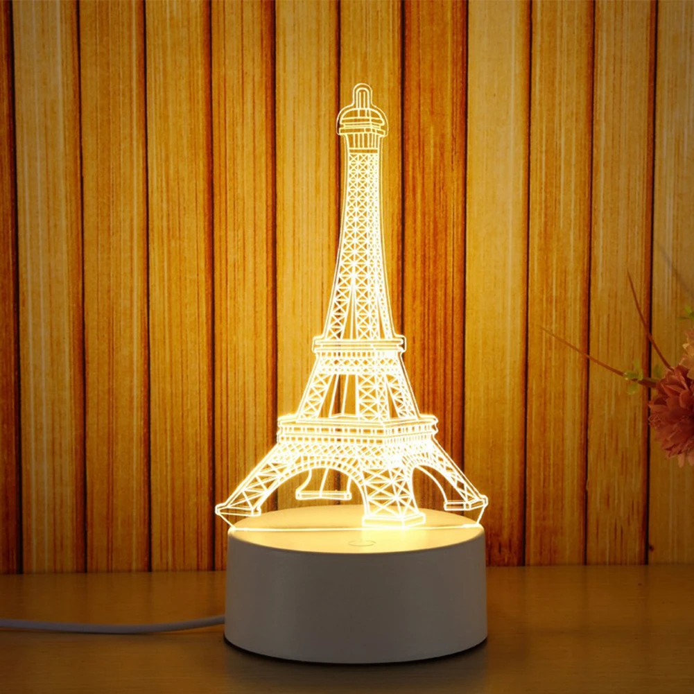 Eiffel Tower LED Night Light Desk Wedding Valentine's Day Bedroom