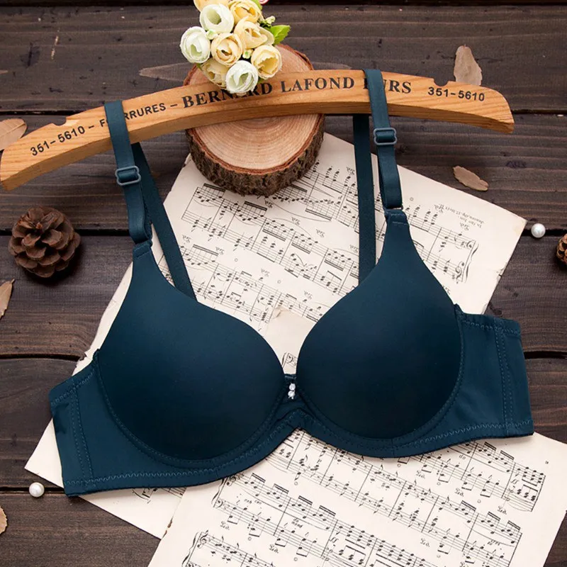 

Ladies Padded Push Up Bras Smooth Women Bras Brassieres Adjusted Underwear Intimates Bras