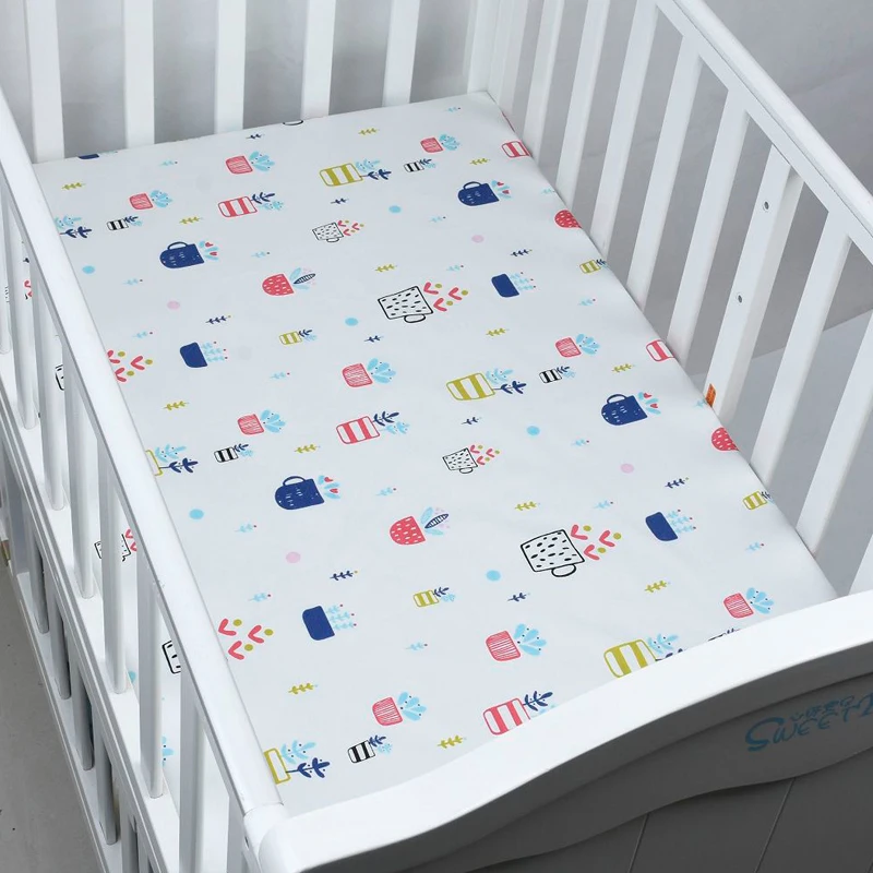(Fitted sheet 1pcs) Baby bed mattress cover 1pcs 100% cotton baby bed sheet for baby girl boys 130x70cm crib baby fitted sheets (Fitted sheet 1pcs) Baby bed mattress cover 1pcs 100% cotton baby bed sheet for baby girl boys 130x70cm crib baby fitted sheets
