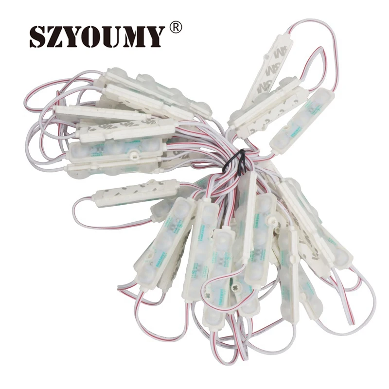 

SZYOUMY 1000PCS Cheap SMD 5730 Ultrasonic Module 5730 3 LEDS Injection IP68 Super LED Store Front Window Waterproof Led Module