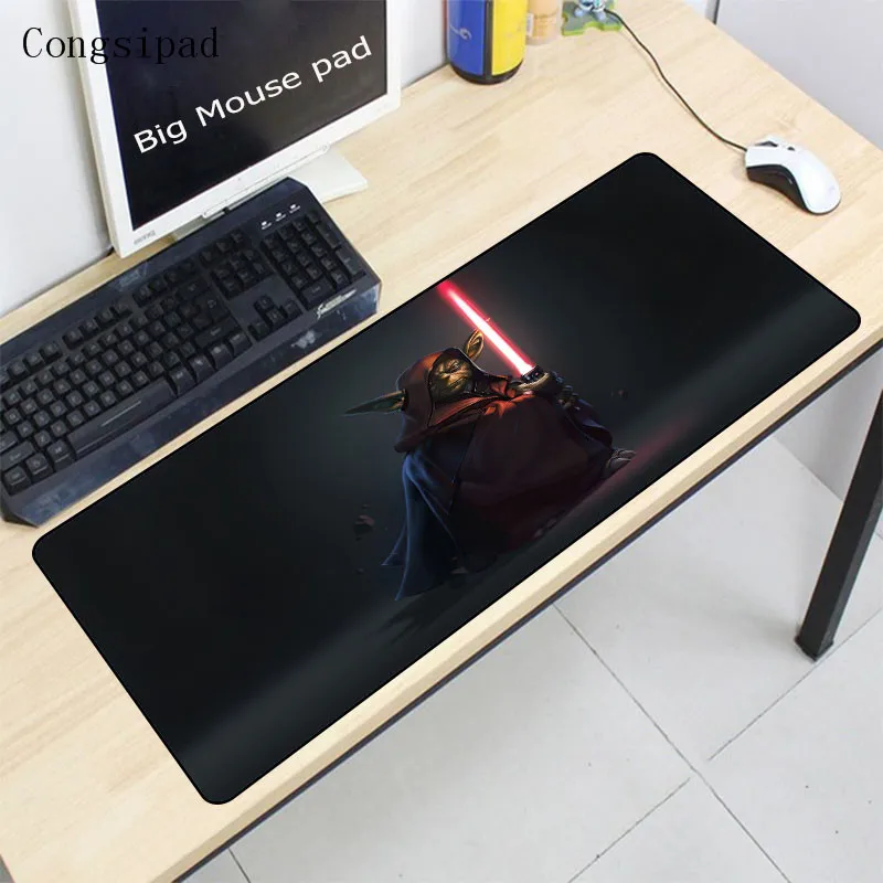  Congsipad Star War Yoda Large Gaming Lockedge Mouse Mat Keyboard Pad Desk Mat Table Mat For Compute
